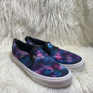 Vans slip on sneakers - galaxy pattern kids size 4